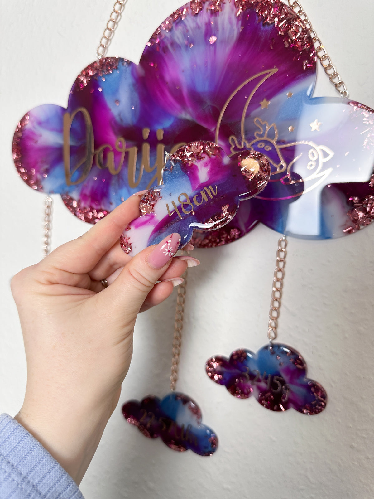☁️ Individuelle Babywolke 35cm I Geburtswolke