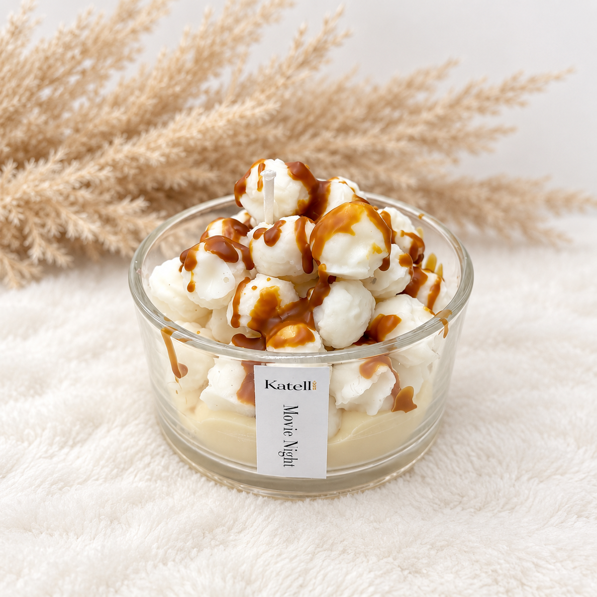🍿Movie Night – Duftkerze im Glas mit Popcorn- &amp; Karamellduft