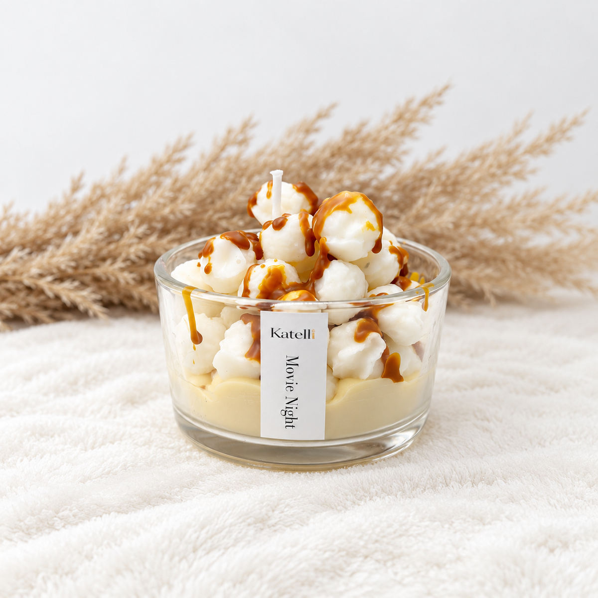 🍿Movie Night – Duftkerze im Glas mit Popcorn- &amp; Karamellduft