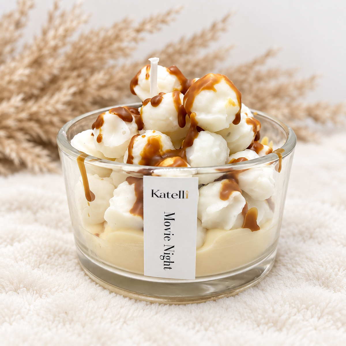 🍿Movie Night – Duftkerze im Glas mit Popcorn- &amp; Karamellduft