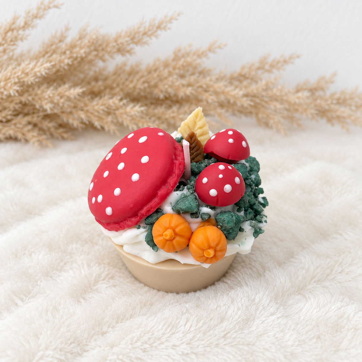 🍄Fliegenpilz Cupcake – Duftkerze mit Edelberry-Spruce-Duft