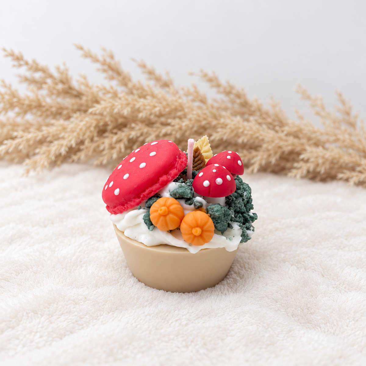🍄Fliegenpilz Cupcake – Duftkerze mit Edelberry-Spruce-Duft