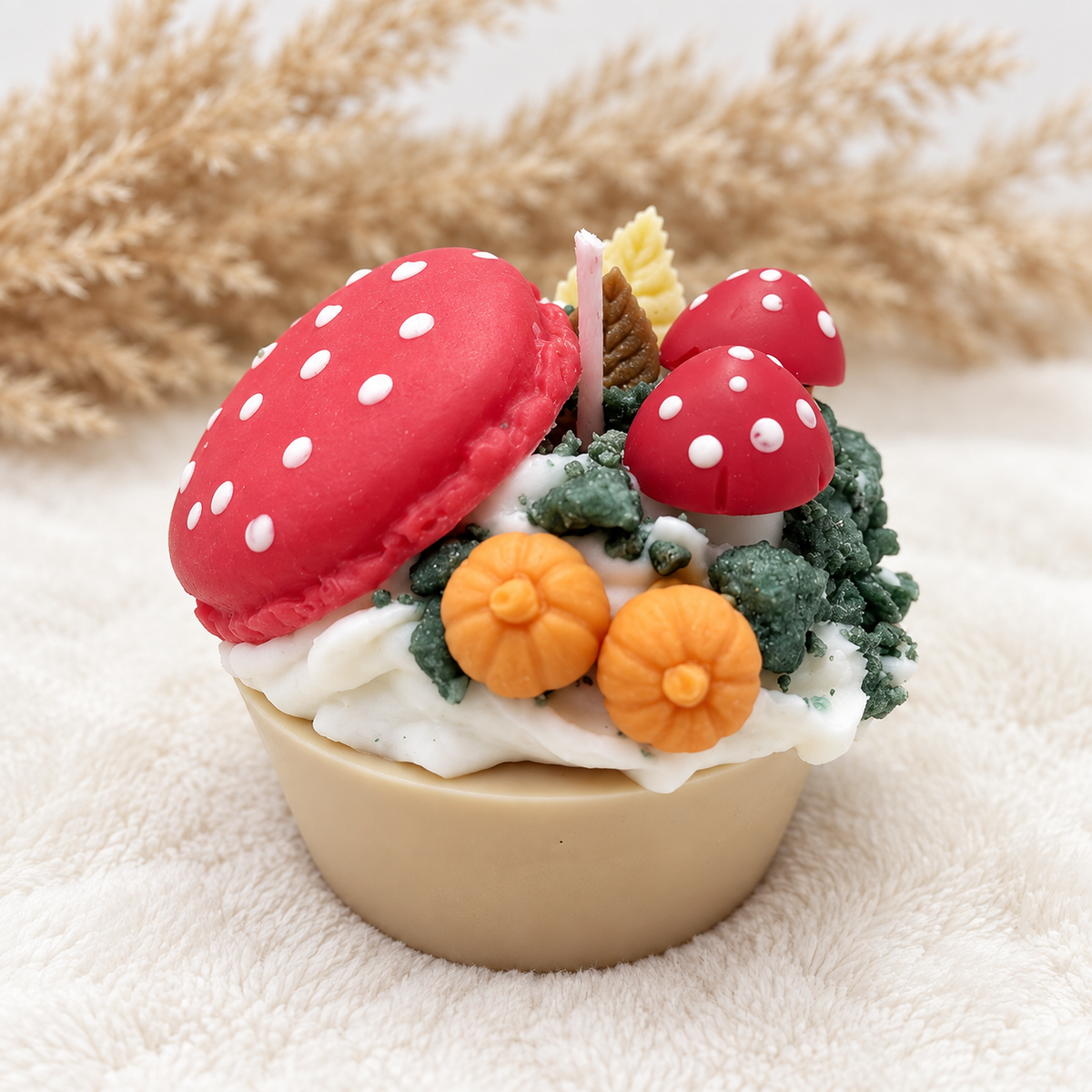 🍄Fliegenpilz Cupcake – Duftkerze mit Edelberry-Spruce-Duft