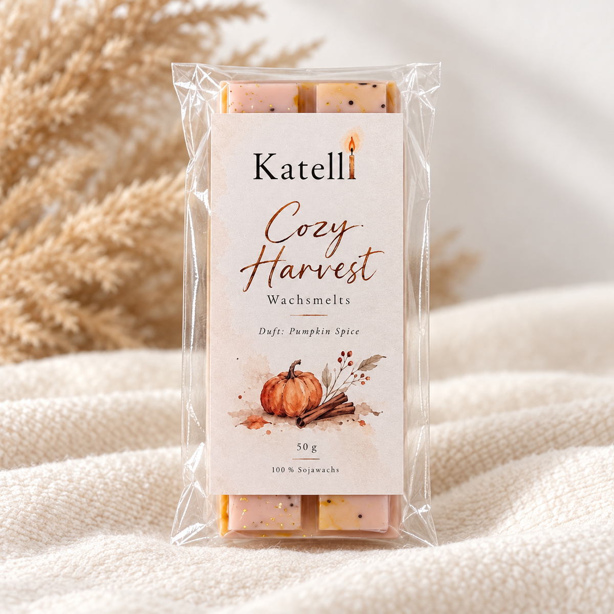 🎃Cozy Harvest – Pumpkin Spice Wachsmelts aus Sojawachs