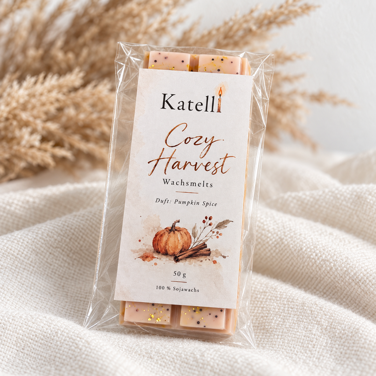 🎃Cozy Harvest – Pumpkin Spice Wachsmelts aus Sojawachs