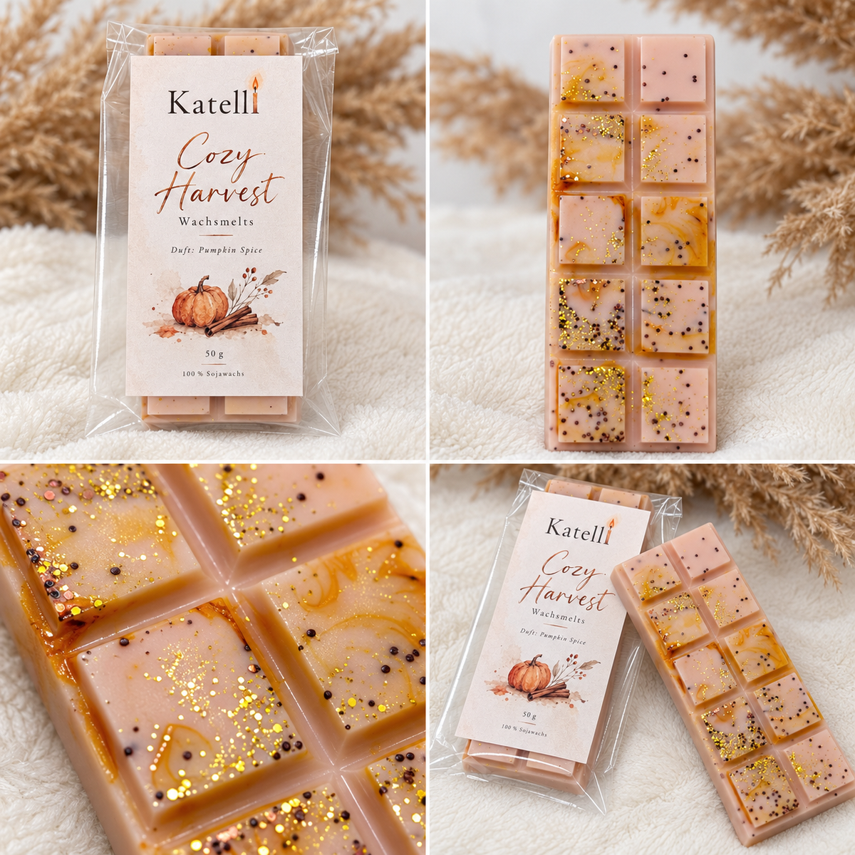 🎃Cozy Harvest – Pumpkin Spice Wachsmelts aus Sojawachs