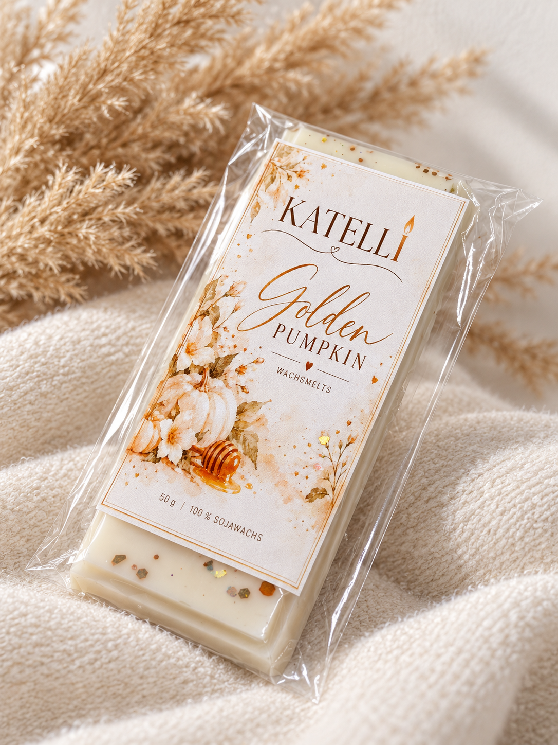 🎃Golden Pumpkin  – Pumpkin Blossom Honey Wax Melts aus Sojawachs