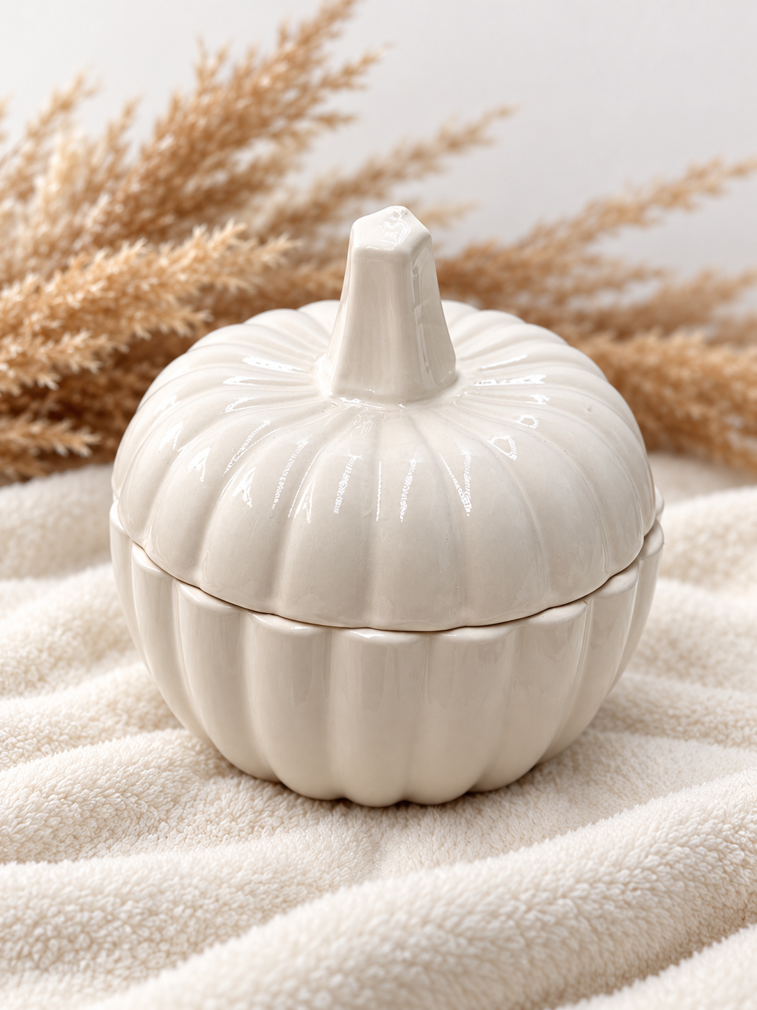 🍂 Autumn Love&nbsp; – Duftkerze im Keramikkürbis mit Vanilla-Creme-Brulee-Duft