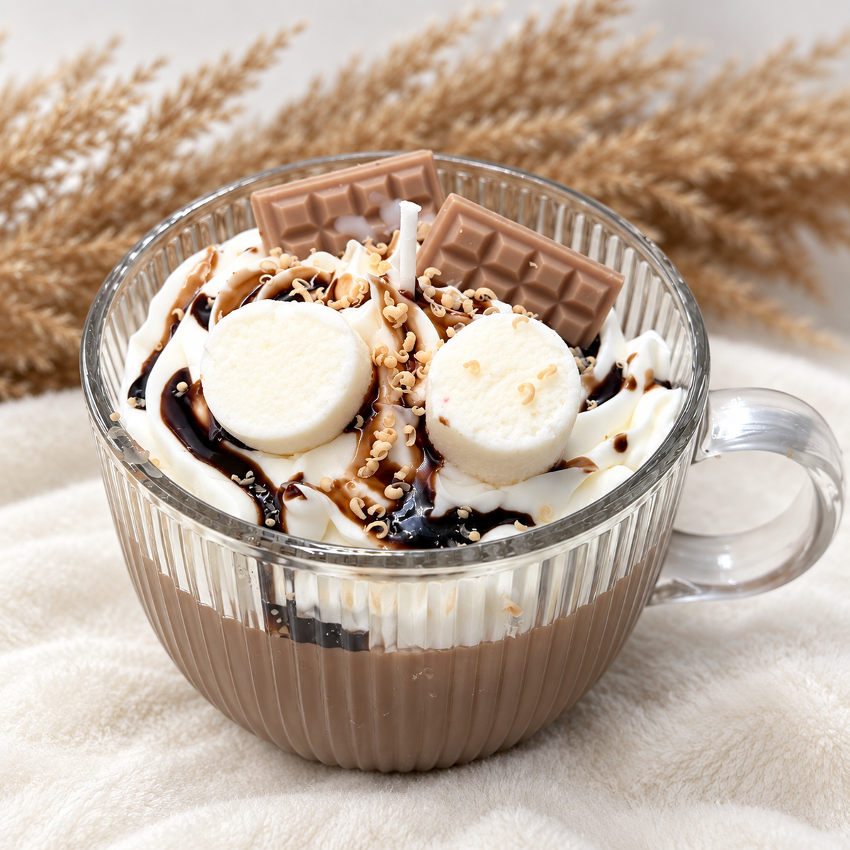 ☕Hot Cocoa – Duftkerze in der Glastasse mit Minzschokoladenduft