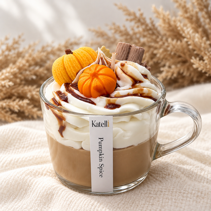 🎃Pumpkin Spice – Duftkerze in der Glastasse mit Pumpkin-Spice-Duft