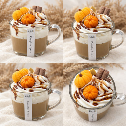 🎃Pumpkin Spice – Duftkerze in der Glastasse mit Pumpkin-Spice-Duft