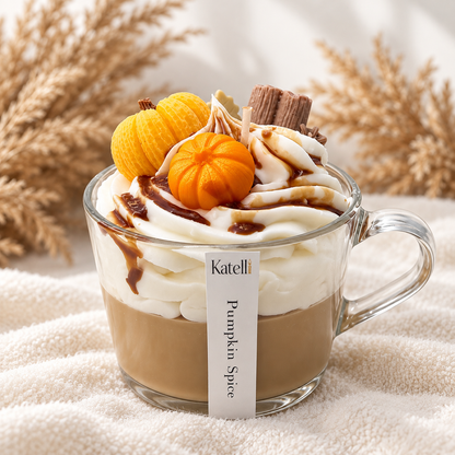🎃Pumpkin Spice – Duftkerze in der Glastasse mit Pumpkin-Spice-Duft